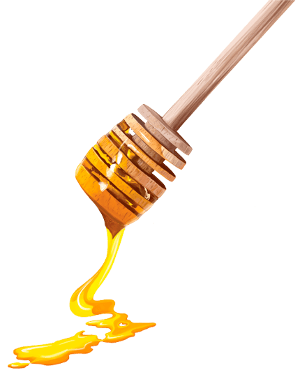 Honey Dipper with dripping honey