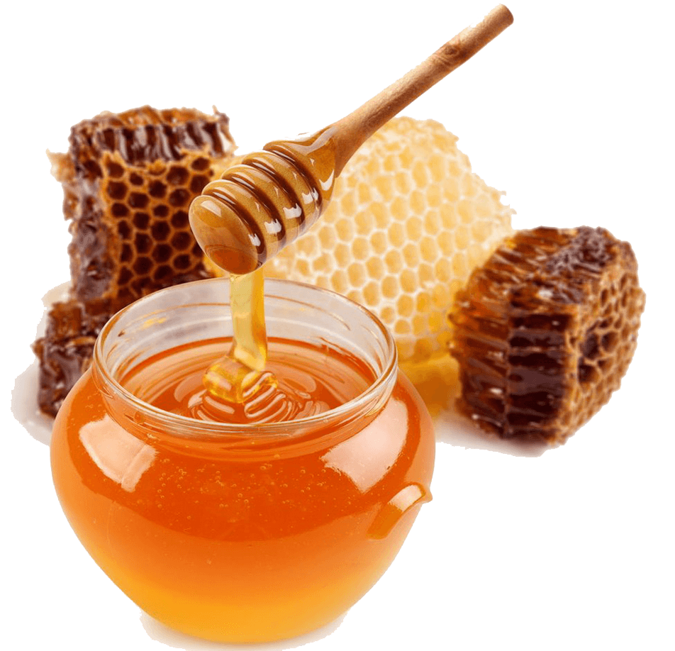 Pak and Pakiza Pure Honey Jar on Wooden Slab